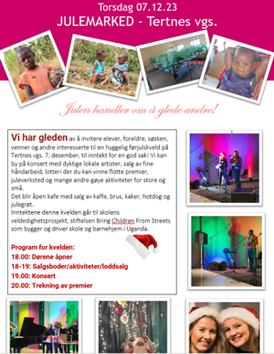 Plakat for julemarkedet. Teksten på bildet finner du i artikkelen.