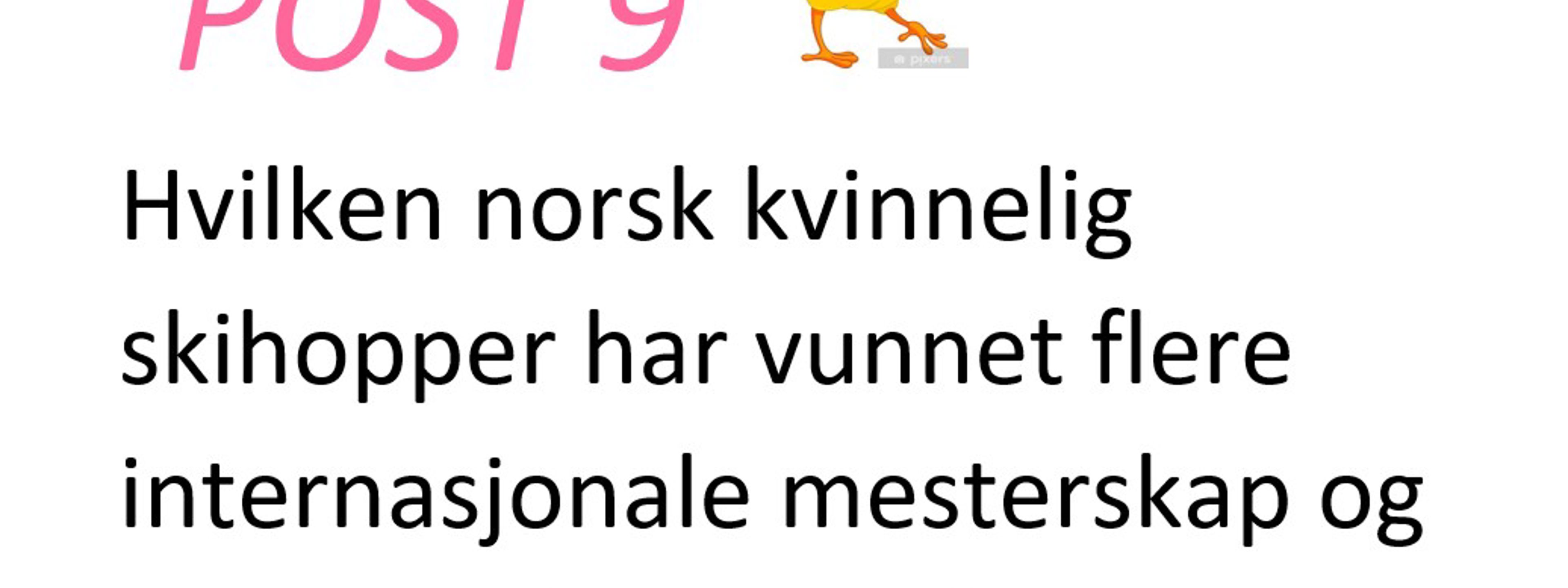 Post 9 på påskerebusen