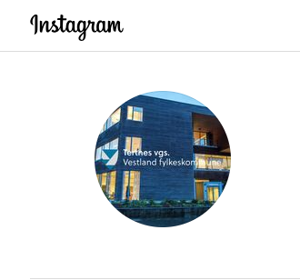 Skjermdump av skolens Instagram